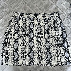 Summer Snakeskin Print Mini Skirt
